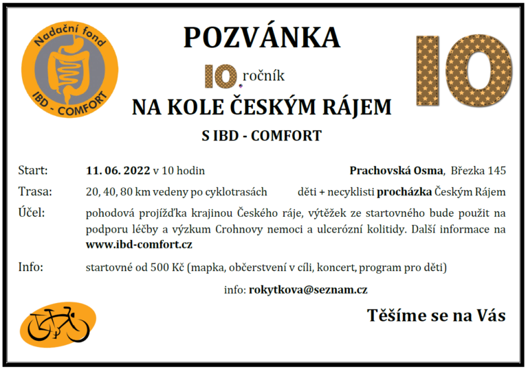 11. ročník NA KOLE ČESKÝM RÁJEM S IBD COMFORT